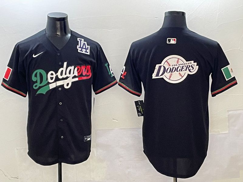 Men Los Angeles Dodgers Blank Black Mexico Second generation Nike 2025 MLB Jersey style 29